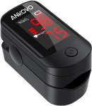 ANKOVO Pulsioxímetro de Punta de Dedo, Monitor de Saturación de Oxígeno en la Sangre para la Frecuencia del Pulso y el Nivel de SpO2, Pulsioxímetro Portátil con Gran Pantalla LED