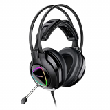 Tronsmart Alpha-glary Auriculares Gaming, Cascos Gaming 50mm Estéreo Envolventes 3,5 mm Jack con Micrófono Ajustables-RGB LED-Cancelación del Ruido para Mac/PC