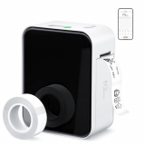 NGTeco Impresora de etiquetas Bluetooth recargable, dispositivo de rotulación sin tinta con un rollo de papel de etiqueta, icono de fuente de varias plantillas para el hogar, cocina, escuela,