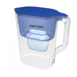 Vortopt Jarra Filtradora de Agua, Jarra de Agua con Filtro Azul de 2,5 Litros para Mejorar el Sabor del Agua del Grifo, Reduce el Cloro y el Plomo, Dura 3 Meses, Sin BPA, L3 (1 Filtro Incluido)