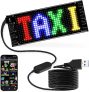 Qnoavve Mini señal de coche LED, panel de matriz de LED flexible USB 5v control de aplicación señal de LED de desplazamiento programable para Taxi fiesta boda festival – 17x7cm