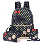 Vbiger – Mochila Infantil Para Niña, Con Bolsa Para Almuerzo y Bolsito Para El Móvil, Azul Oscuro