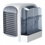 Mini ventilador de aire acondicionado CRGANGZY Ventilador de refrigeración de escritorio, unidad de aire acondicionado para oficina en casa, ventilador humidificador de purificación de refrigeración por agua (gris)