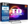Smart TV 32 Pulgadas – Televisores 3 años de garantía, Android, 3X HDMI, 2X USB – TD Systems K32DLX11HS