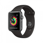 Apple Watch Series 3 (GPS, 42mm) Aluminio en Gris Espacial – Correa Deportiva Negro