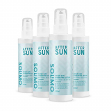 Marca Amazon – Solimo – SUN – Loción hidratante after sun, con alantoína, glicerina, vitamin E y aloe vera (4x200ml)