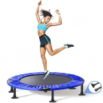 Cama Elastica Fitness—Trampolin Fitness Plegable Profesional para Adultos con Ventosas Antideslizantes, Rebote de Fitness Silencioso para Ejercicio, Interior y Jardín, Máx. 150 kg