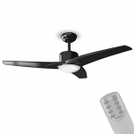 Cecotec Ventilador de Techo con Mando a Distancia, Temporizador y Luz LED EnergySilence Aero 470. 55 W, 106 cm de Diámetro, 3 Aspas, 3 Velocidades, Función Invierno, Gris Marengo