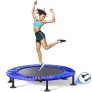 Cama Elastica Fitness—Trampolin Fitness Plegable Profesional para Adultos con Ventosas Antideslizantes, Rebote de Fitness Silencioso para Ejercicio, Interior y Jardín, Máx. 150 kg