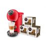 Krups Genio S Basic KP3405 – Cafetera de cápsulas, capacidad 0.8 L, bebidas frías o calientes, modo Eco, pantalla táctil, 4 ajustes temperatura, compatible con Nescafé Dolce gusto, Pack 48 cápsulas