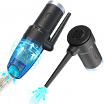 Limpiador Aire Comprimido Eléctrico Sin Cable – Soplador Aspirador 2en1, Limpiador Aire Spray para Teclado de Ordenador, Mini Aspiradora Coche Portátil Recargable Potente Motor 60.000 RPM