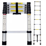 TTT Escalera Telescópica de Aluminio Multiusos Portátil Plegable Extensible – 2m, TLV-AM-TL20