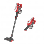 Hoover H-FREE 100 HF122RH, Aspiradora escoba sin cable, Sistema Ciclónico, Cepillo Suelos Duros, Accesorios Integrados, Luces LED, Depósito 0,9L, Batería litio, 40min, 2 Velocidades, 6500Pa