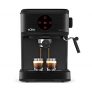 Solac CE4498 Taste Control – Cafetera espresso táctil, 20bar, Double Cream, Espresso y Cappuccino, 850W, parada automática, 1 o 2 cafés, Monodosis/molido, Vaporizador de acero inoxidable, 1.5 L, negra