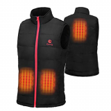 COVVY Chaleco calentado para mujer lavable eléctrico cálido chaleco chaqueta con batería sin mangas ropa exterior para acampar al aire libre senderismo caza esquí(L)