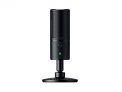 Razer Seiren X – micrófono de condensador USB para transmisión, compacto con amortiguador, patrón de grabación supercardioide, sin latencia, botón de silencio, conexión de auriculares, negro