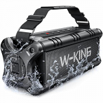 Altavoces Bluetooth 50W(70W Pico), W-KING Altavoces Inalámbricos con 8000mAh Batería Power bank, Exterior Portátiles IPX6 Impermeable, Rich Bass con NFC Tarjeta TF