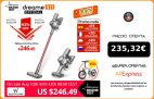 【Promo Code：08ESOW15】Dreame Aspirador inalámbrico portátil V11 para el hogar, aspiradora con pantalla OLED, con colector de polvo y limpiador de alfombras con filtro 25kPa|Aspiradoras|