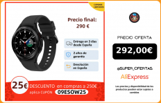 Reloj Samsung Galaxy Watch 4 Classic (R880) Bluetooth Smartwatch de 42 mm, Color Negro (Black), Pantalla Touch AMOLED de 1,2|Relojes inteligentes|