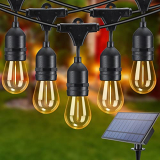 Joomer Guirnaldas Luces Exterior con USB Recargable, S14 Guirnaldas Bombillas Luminosas con 16+1 E27 LED Bombillas Perefcto para Fiesta Boda Jardín Patio Cafetería Navidad Cobertizos