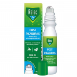Relec Roll On Post-Picaduras de Insectos y Plantas, Alivia el picor, refresca y calma la piel, Para niños y adultos, Con efecto refrescante, 15ml