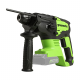 Greenworks Taladro de percusión inalámbrico GD24SDS2 (Li-Ion 24V 10.000 rpm velocidad máxima 2 julios par 4en1 función con seguridad y parada de rotación sin batería y cargador)