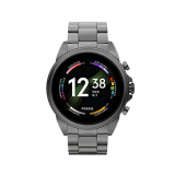 Fossil Smartwatch Gen 6 Para Hombre, de Acero Inoxidable, con Alexa integrada, en Tono Ahumado, con Brazalete de Acero Inoxidable en Tono Gris, FTW4059