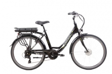 F.lli Schiano E- Moon Bicicleta eléctrica, Adultos Unisex, Negra, 26″