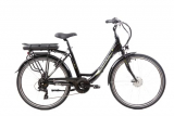 F.lli Schiano E- Moon Bicicleta eléctrica, Adultos Unisex, Negra, 26″