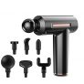 Anself Pistola de Masaje Pistola de Masaje Muscular para Entrenamiento, 5 Configuraciones de Velocidad Gimnasio, 6 cabezales de masaje, USB recargable e inalámbrico