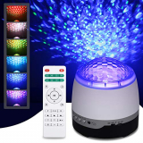 Lámpara proyector estrellado Bluetooth con mando a distancia con función de temporizador, modo música