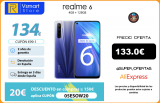 realme 6, Versión global, 4GB 128GB, Teléfono inteligente, Pantalla de 6.5» 90Hz, 64MP Quad Cámaras, Helio G90T Teléfono, 4300mAh 30W Carga rápida NFC, código: 05ESOW20(€150 20)05ESOW14(€100 14)|Teléfonos móviles|