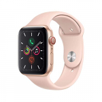 Apple Watch Series 5 (GPS + Cellular, 44 mm) Aluminio en Oro – Correa Deportiva Rosa Arena