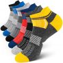 Amazon Brand – HIKARO Calcetines de Deporte Tobilleros Para Hombre, Acolchados, de Algodón Transpirable, Unisex 43-46 (6 Pares)