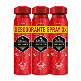 Old Spice Booster Antitranspirante En Spray Para Hombres 3 x 150 ml (Total 450 ml)
