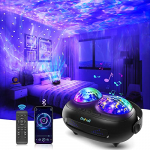 Proyector Estrellas, Lámpara Proyector con Altavoz Bluetooth y Remoto, LED Proyector de Galaxia Océano Estrellas Techo Adultos Infantil Bebés Luces y Musica, Cumpleaños Regalo Habitación Decoracion