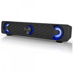 Barra de Sonido para Computadora Smalody, Parlantes para PC, Barra de Sonido USB, Parlante para Juegos con Luces LED Geniales, Juegos de PC,Computadora de Escritorio,Computadora Portátil