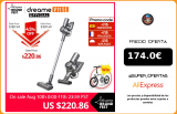 【Promo Code：08ESOW15】Dreame aspiradora inalámbrica V11 SE, aspiradora de mano, limpieza inteligente, succión potente de 25000Pa, colector de polvo con pantalla LED, limpiador de alfombras|Aspiradoras|