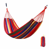 Signstek – Hamaca de lona portátil con bolsa de transporte para patio, jardín, ideal para camping, playa y viajes