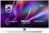 Philips Ambilight 50PUS8505/12 – Televisor Smart TV de 50 Pulgadas (4K UHD, P5 Picture Engine, Dolby Vision, Dolby Atmos, Control de Voz, Android TV), Color Plata Claro (Modelo de 2020/2021)