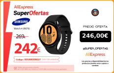 Reloj Samsung Galaxy Watch 4 (R870) Bluetooth Smartwatch de 44 mm, Color Negro (Black), Pantalla Touch AMOLED de 1,4|Relojes inteligentes|