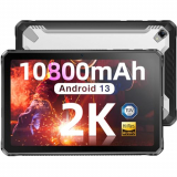 DOOGEE R10 Tablet 10 Pulgadas 15GB RAM 128GB ROM (2TB SD), Android 13 Tablet Rugerizada 2K Pantalla FHD, 20MP+16MP Cámara, Batería 10800mAh 18W Helio G99/4G Dual SIM/WiFi6/Face ID/OTG/GPS 2024