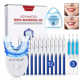 Kit de Blanqueamiento Dental-GLAMADOR Blanqueador Dental Profesional, Blanqueamiento de Dientes-12 * Gel Blanqueamiento,3 * Gel Calmante-Cuidado Dental Eficaz,Sin Dolor,Cuidado Dental Casero Perfecto