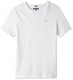 Tommy Hilfiger T Camiseta Básica de Manga Corta, Blanco (Bright White), 104 (Talla del Fabricante: 4) para Niños