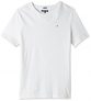 Tommy Hilfiger T Camiseta Básica de Manga Corta, Blanco (Bright White), 104 (Talla del Fabricante: 4) para Niños