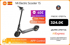 Xiaomi patinete eléctrico plegable Mi 1S, Motor sin escobillas de 500W, con pantalla inteligente de 25 km/h y doble freno, enchufe europeo|Control remoto inteligente|