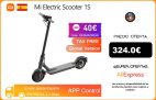 Xiaomi patinete eléctrico plegable Mi 1S, Motor sin escobillas de 500W, con pantalla inteligente de 25 km/h y doble freno, enchufe europeo|Control remoto inteligente|