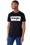 Wrangler Logo tee Camiseta, Negro (Black 100), Medium para Hombre
