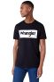 Wrangler Logo tee Camiseta, Negro (Black 100), Medium para Hombre