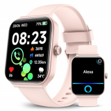 Quican Smartwatch Mujer con Llamadas Bluetooth Reloj Inteligente Mujer con Alexa Reloj Inteligente Rastreador de Fitness Monitor de Sueño para iOS y Android